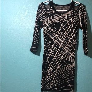 Black & white sweater dress